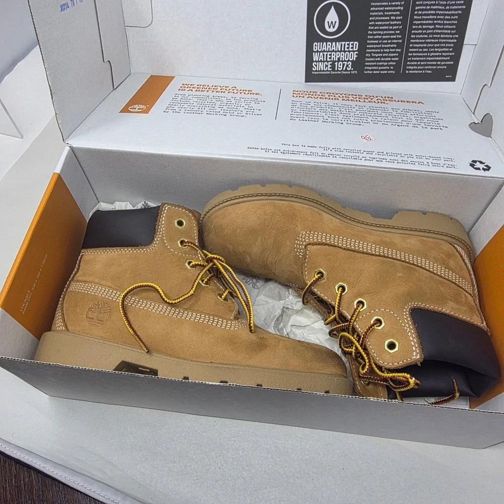 Timberland Classic 6 Inch Waterproof Boot Youth 1.5 Wheat Nubuck TB 010760 713